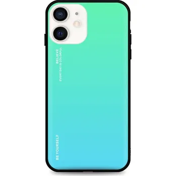 Pouzdro na mobilní telefon Kryt iPhone 12 pevný duhový zelený (obal neboli pouzdro na iPhone 12)