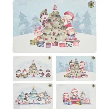 prostírání Prostírání plastové, VÁNOČNÍ 43,5x28,5cm 4 dekory - mix variant či barev