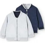 Boboli Oboustranná bunda tmavě modrá - světle šedá, kluk ,Boboli Velikosti: 104