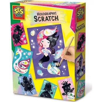 kreativní sada SES Holografické vyškrabávací obrázky - víly