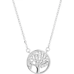 Stříbrný náhrdelník strom života se zirkony 12097.1 crystal