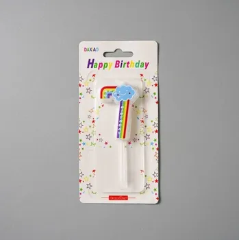 Dortová svíčka Dortisimo Svíčka duhová s obláčkem číslo 7