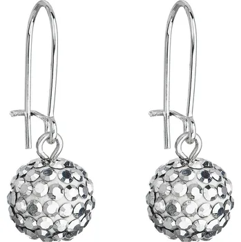 Náušnice Náušnice bižuterie s krystaly 71119.5 stříbrné