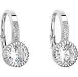 Stříbrné náušnice visací se zirkonem v bílé barvě 11201.1