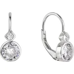 Stříbrné náušnice dětské kulaté se zirkony 11479.1 crystal