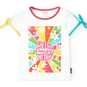 Tričko kytičky, krátký rukáv, dívka, Boboli Velikosti: 104