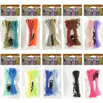 Náramek Teddies Vyrob si vlastní náramek provázek parašňůra 2ks+přezky 2ks 10 barev v sáčku - 11 POSLEDNÍ KUSY -