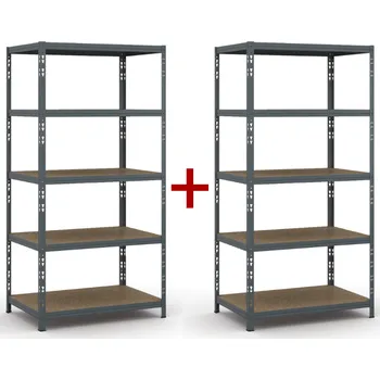 Dílenský regál Policový regál 1+1 ZDARMA, 1790x900x600 mm, nosnost 175kg