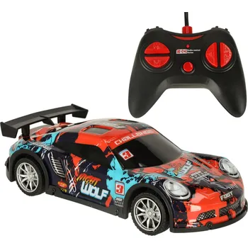 RC model auta RC závodní auto v modré a červené barvě