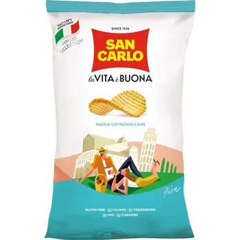 Slaná pochutina San Carlo chips Waffle 100g