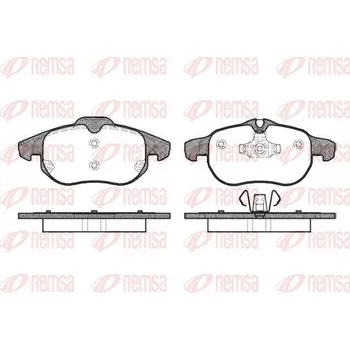 Brzdová destička Sada brzdových destiček, kotoučová brzda REMSA 0888.00