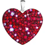 Stříbrný přívěsek s krystaly Swarovski červené srdce 34243.3 cherry