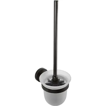 WC štětka HOPA - WC štetka, miska sklo, 95×360×140 mm - Barva - Černá KDBE104113010