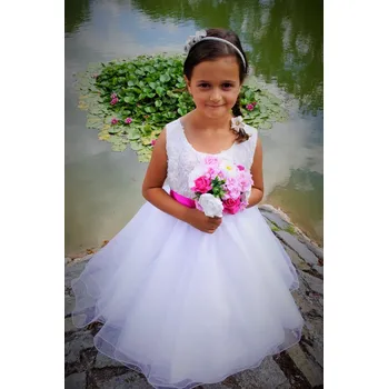 Dívčí oblečení Šaty Družička (bílé) Velikosti: 98-104