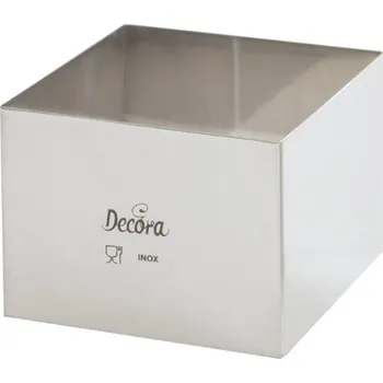 Forma na pečení Dortový ráfek nerezový čtverec 15x15x6cm - Decora
