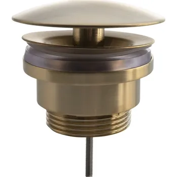 Umyvadlo Silfra umyvadlová výpust 5/4“, neuzavíratelná, velká krytka, tl.5-55mm UD52596P, zlato mat