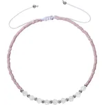 Textilní Miyuki náramek fialový ametyst 13037.3