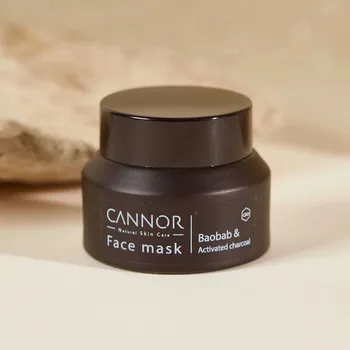 Pleťová maska CANNOR Pleťová maska baobab a aktivní uhlí