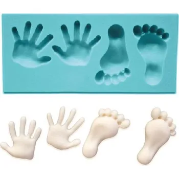 Silikonová formička chodidla a dlaně 7x3cm - Cakesicq