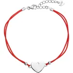 Kabbalah náramek se stříbrným srdcem 13049.3 red