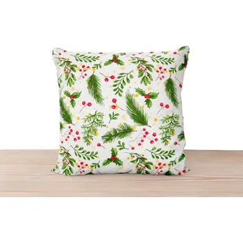 Polštář Bytový Textil Škodák a.s. Povlak na polštář - červené jmelí, 40x40 cm