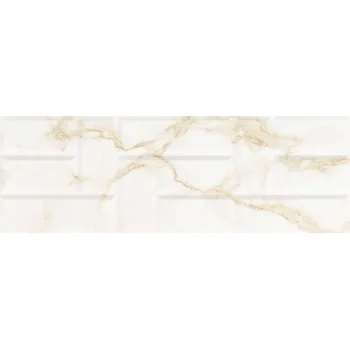 Royal Gold Art Rett. - obkládačka rektifikovaná 25x75 bílá lesk 164351