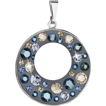 Přívěsek Přívěsek bižuterie se Swarovski krystaly modrý kulatý 54026.3