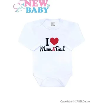 Kojenecký body NEW BABY Body s potiskem New Baby I love Mum and Dad vel. 74
