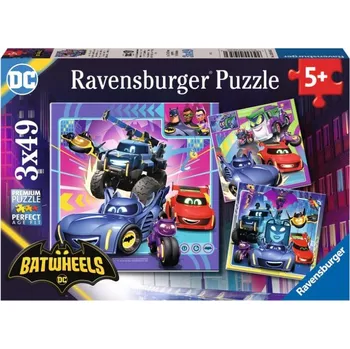 Puzzle Puzzle Batwheels 3x49 dílků