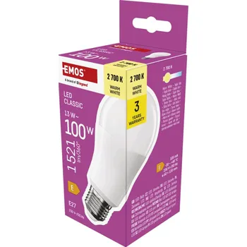 Žárovka EMOS LED CLS A60 13W(100W) 1521lm E27 WW 1525733281