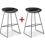 Barová židle MONTY 1+1 ZDARMA, černá