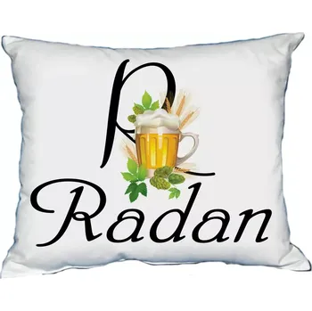 Dekorativní polštářek Polštář s pánským jménem RADAN Světle zelený (polštář se jménem RADAN)