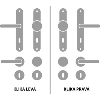 Dveřní kování HOLAR KD Basic - Samozamykací klika Seattle Provedení: KLIKA/KLIKA WC LEVÁ, Povrch: BN - broušená nerez, Typ otvoru: BEZ SPODNÍ ROZETY