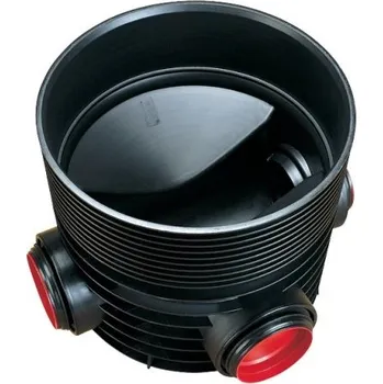 Kanalizační potrubí WAVIN TEGRA 600 KG T dno šachtové DN160, s přítokem, PP, černá