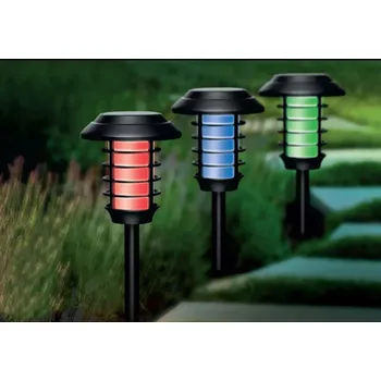 Venkovní osvětlení Deminas Okouzlující zahradní solární RGB lampa na dálkové ovládání