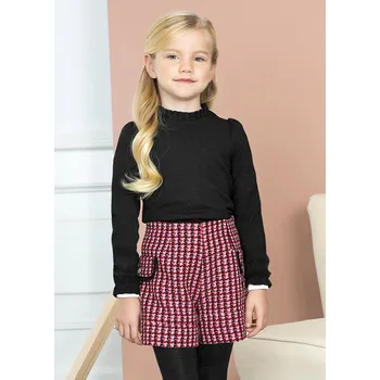 Dívčí kraťasy Luxusní kraťasy, červeno černá barva, úplet Abel&Lula Velikosti: 140