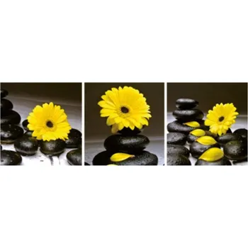 Obraz Bondecor Obraz sada 3 kusy, tisk na papír lepený na MDF desku, 30x90 cm, 5-Květ