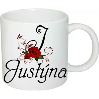 Justýna hrnek se jménem (hrneček s dámským jménem )