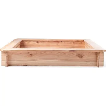 Pískoviště WOODY Pískoviště dřevěné - čtvercové, natur, se sítí, 120x120 cm