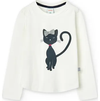 Dívčí tričko Halenka s kočičkou, dlouhý rukáv, Boboli Velikosti: 116