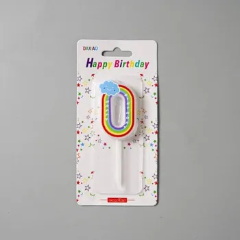 Dortová svíčka Dortisimo Svíčka duhová s obláčkem číslo 0