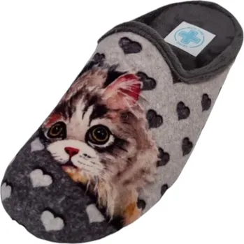 Dámské pantofle DÁMSKÉ PANTOFLE GEMA 5169 ŠEDÁ Barva: Šedá, Velikost: 42