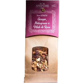 Speciální výživa Apinfiore TISANA VITALITA’ con Ginger Melograno e Petali di Rosa | Bylinný čaj VITALITY se zázvorem, granátovým jablkem a okvětními lístky růží