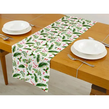 ubrus Bytový Textil Škodák a.s. Běhoun - červené jmelí, 35x140 cm