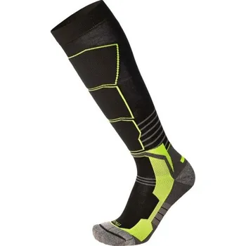 Pánské termo ponožky Lyžařské ponožky Mico SUPERTHERMO Merino Medium W., Black/Fluo - S
