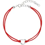 Kabbalah náramek stříbrné srdíčko 13006.3 červený