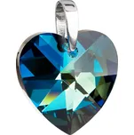 Stříbrný přívěsek s krystaly Swarovski modré srdce 34002.5