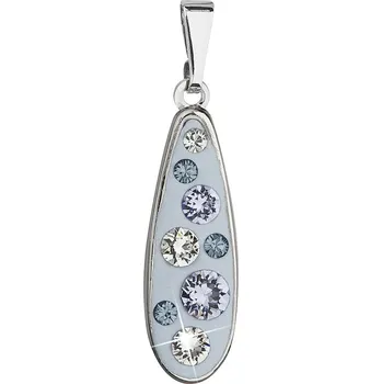 Přívěsek Přívěsek bižuterie se Swarovski krystaly modrá kapka 54025.3 sky