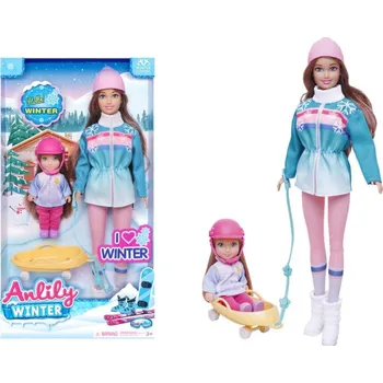 Panenka ICOM POLAND Panenka Anlily 30 cm + dítě a vozítko