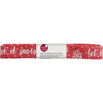 Dárková taška SusyCard Stuha textilní let it snow